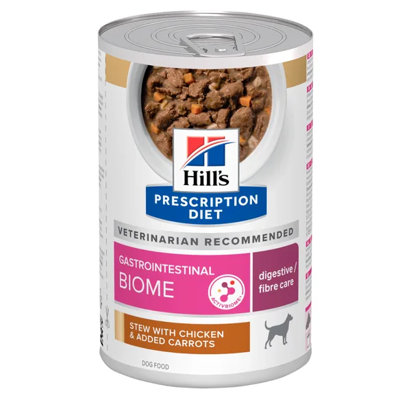 Hill's Prescription Diet Canine Gastrointestinal Biome estofado con pollo y verduras - Latas Humedas perros 12 x 354 g