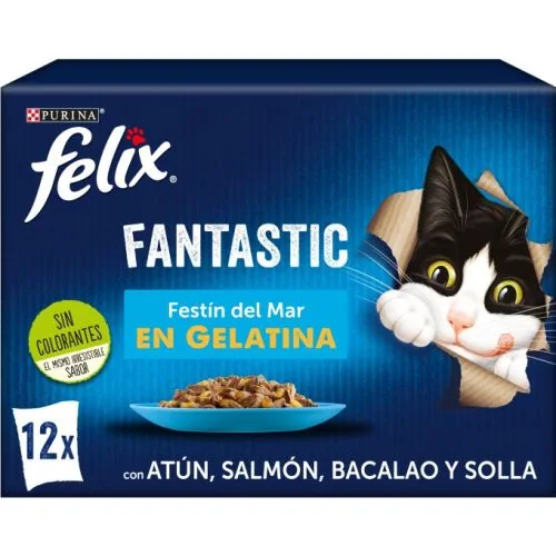Purina Felix Fantastic Festín del Mar en Gelatina 85 g