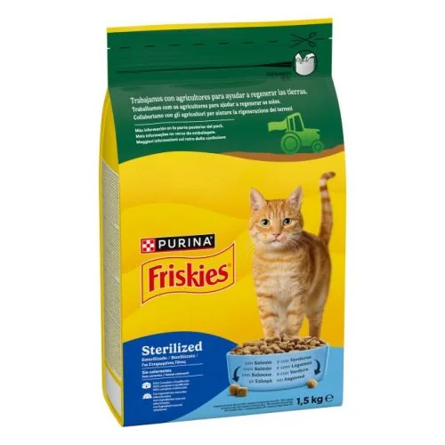 Purina Friskies Esterilizado con Salmón y Verduras 1,5 kg