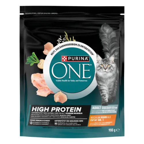 Purina One High Protein Rico en Pollo 900 g