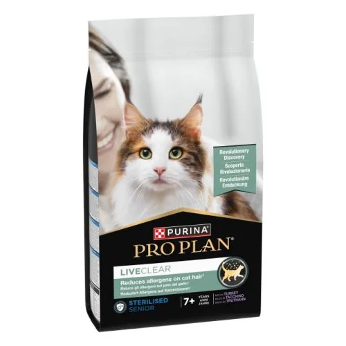 Purina Pro Plan Gato Adulto 7+ Esterilizado Liveclear Pavo 1,4 kg