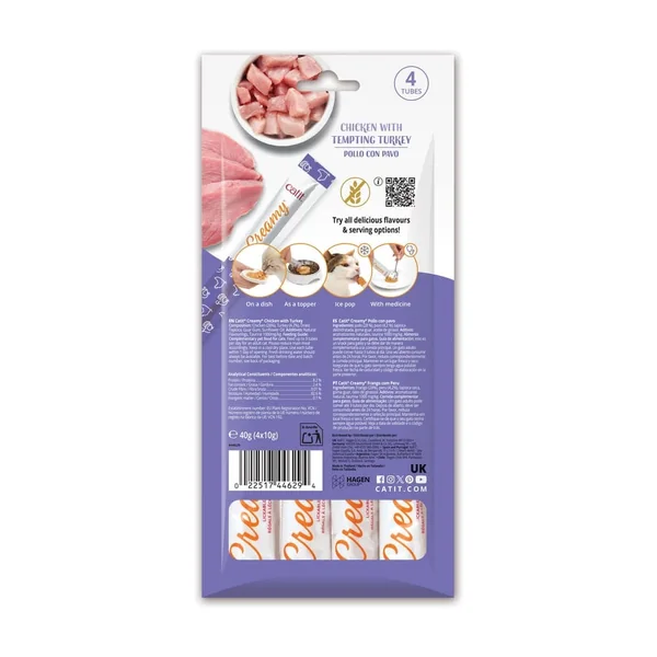Catit Creamy Pollo y Pavo, 4x10g