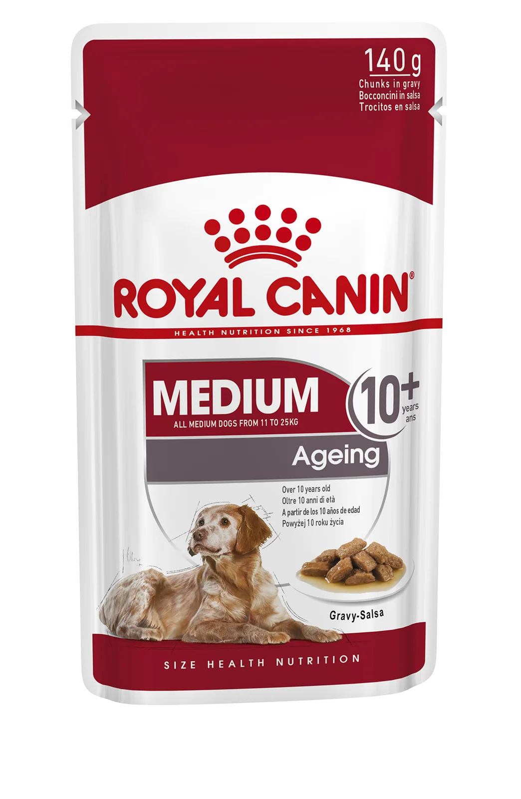 Royal Canin Medium Ageing comida húmeda para perro en edad avanzada de razas tamaño mediano 10 x 140 g